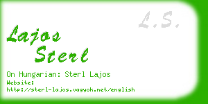 lajos sterl business card